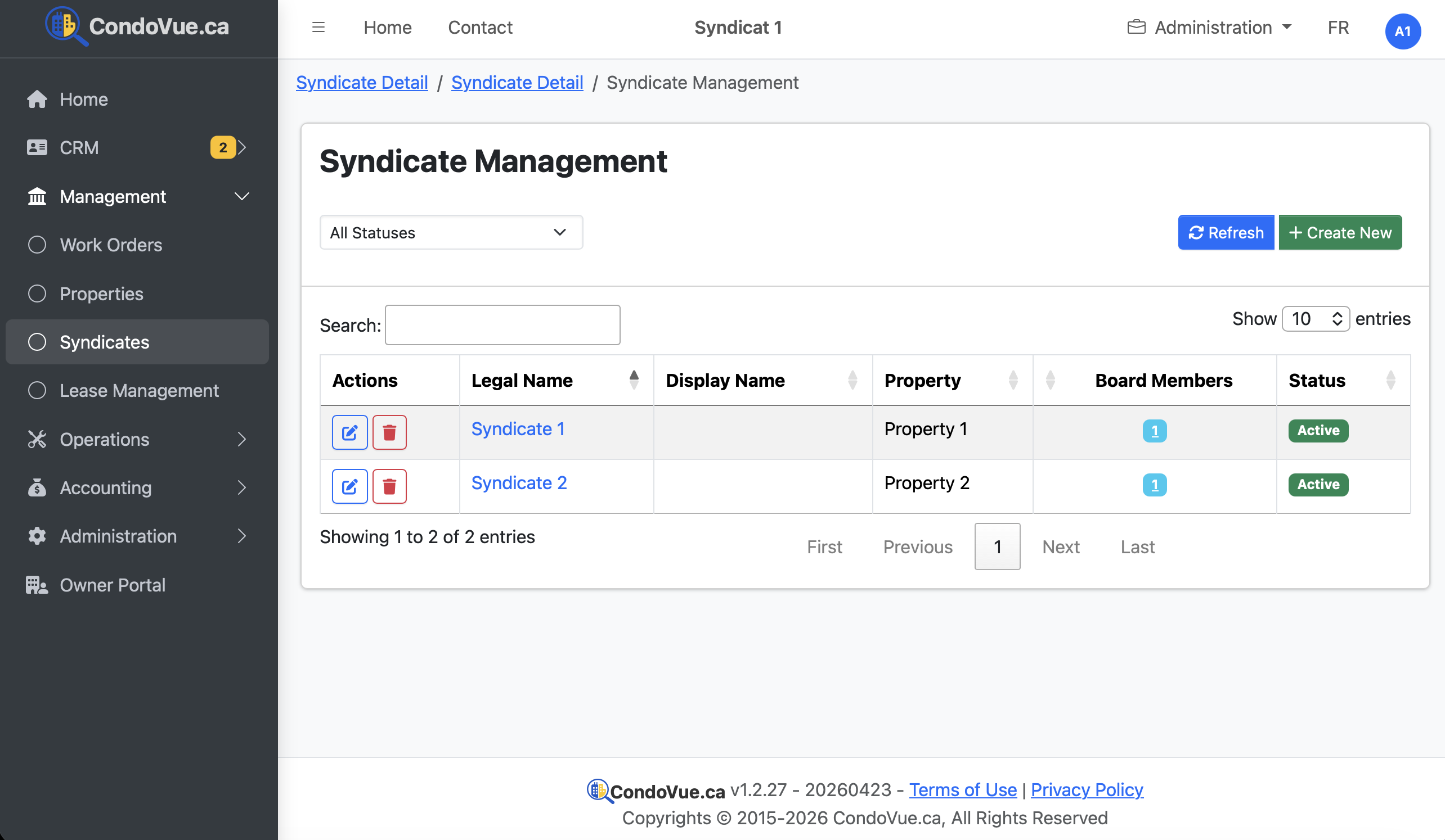 Syndicate Management